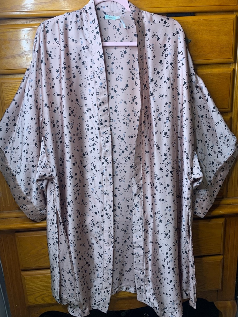Urban Outfitters Kimchi Blue Bush Pink star print open kimono - Picture 4 of 14